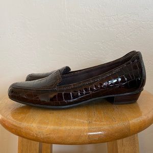 Dark Brown Crocodile Loafers - Clarks